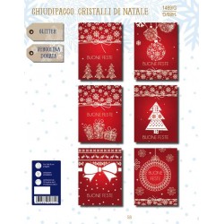 CHIUDIPACCO NATALIZIO CRISTALLI DI NATALE 6pz 1489/G
