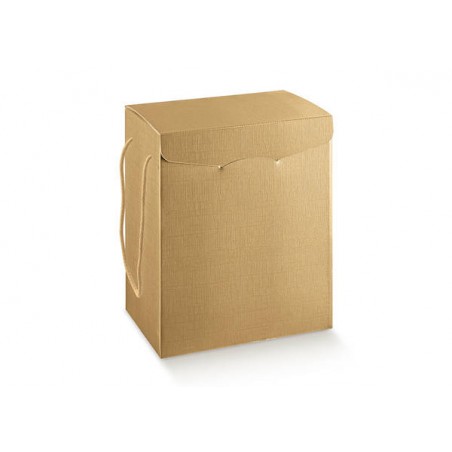 SCATOLA SEGRETO C/COR 28x20x35cm SETA ORO