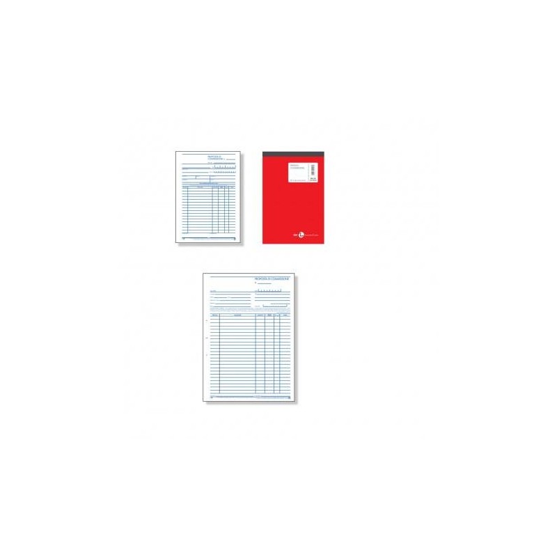 BLOCCO COPIA COMMISSIONI 15x22,5cm 50fg 2 COPIE 703 BM