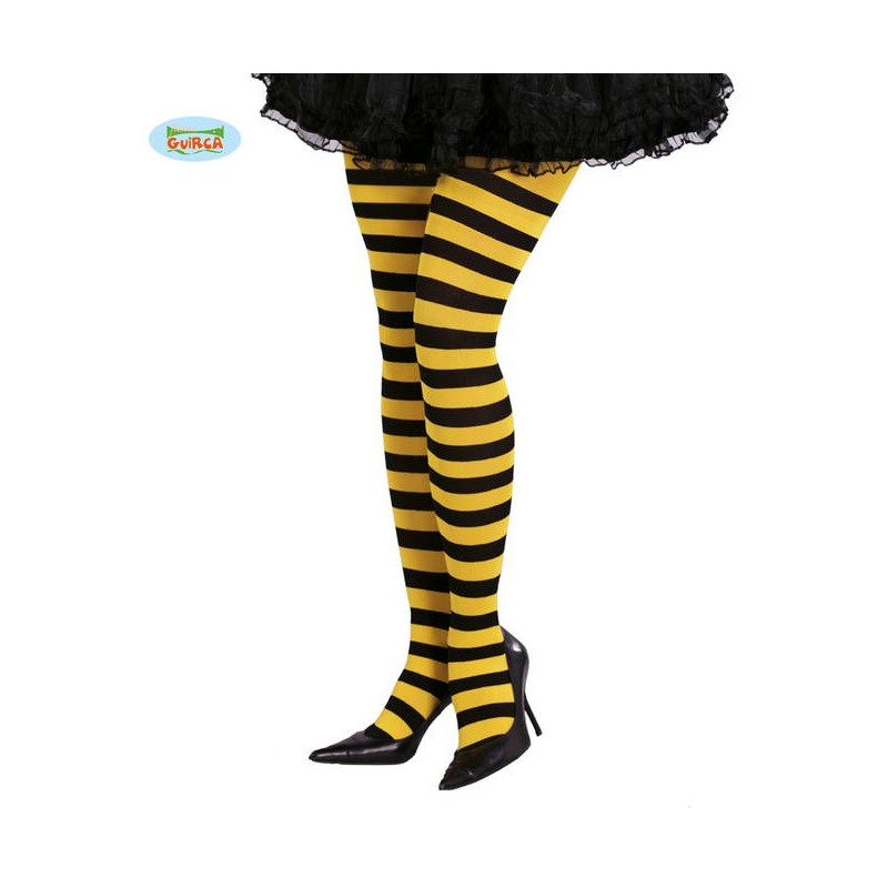 CALZE A RIGHE DONNA GIALLO NERO