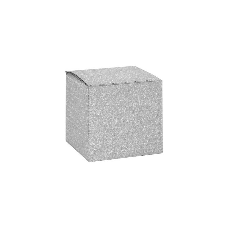CUBOTTO PLURIBOL 10x10x10 GLITTER ARGENTO