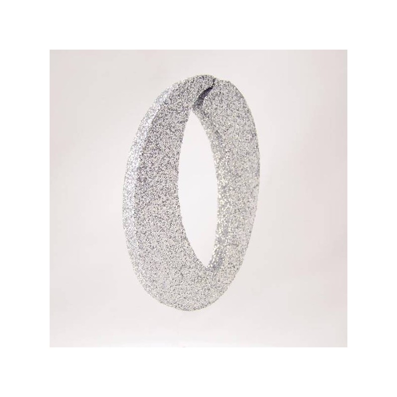 NUMERO POLISTIROLO GLITTER mm120x90 0 ARGENTO