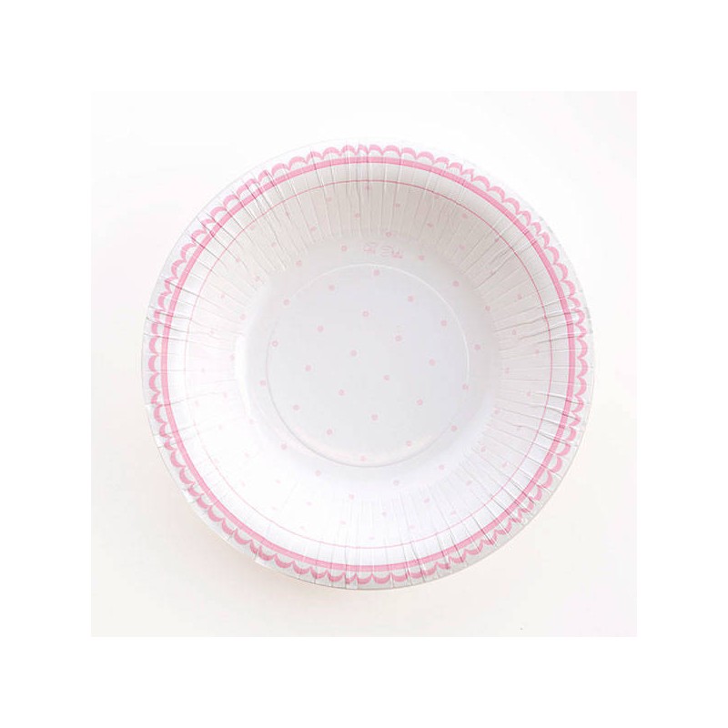 FONDINE CARTONCINO ROUND SHAPE PETIT ROSA 24cm 8pz