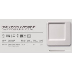 PIATTI DIAMOND POLPA 24x24 BIO COMPOSTABILI 50pz JUNGLE