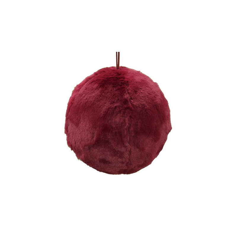 SFERA PELOSA ø13cm ROSSO SCURO