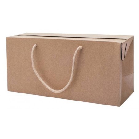 BORSA CARTA BAG BOX BOTTIGLIA 35+12x16/24cm KRAFT AVANA