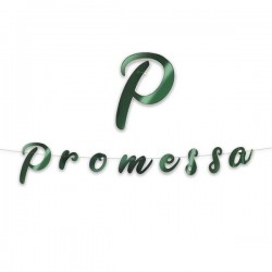 FESTONE ITALIC PROMESSA VERDE METAL cm15x3mt