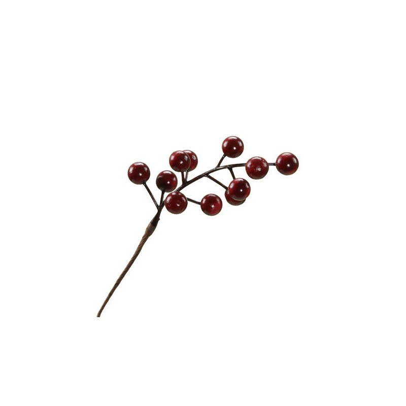 RAMO BACCHE BERRY STEMS RED 15cm 24pz