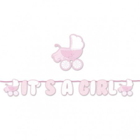 FESTONE KIT SCRITTA MAXI cm25x6mt IT'S A GIRL
