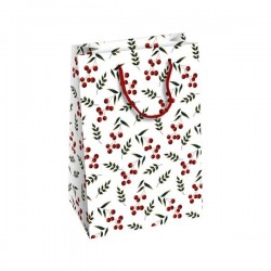 SHOPPER LUSSO EFFETTO VELLUTO 13+6x16m RED FLOCK