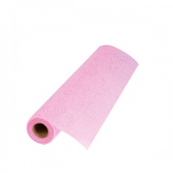 RUNNER TNT STAMPATO A RILIEVO FLORAL 40x5mt ROSA