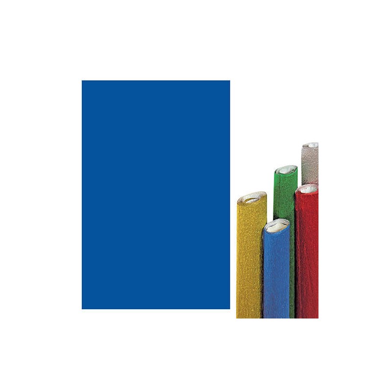 CARTA CRESPA ALLUMINIO ROTOLO cm.50x150 BLU CWR