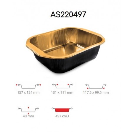 TEGLIA ECLIPSE ORO/NERO 1PRZ 50pz AS220497