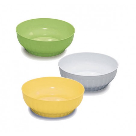 INSALATIERA COSTOLATA VERDE /GIALLA / BIANCA ø28cm