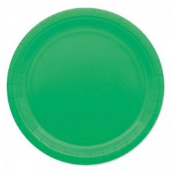 PIATTI PIANI ECOLOR BIODEGRADABILI 24cm VERDE 25pz