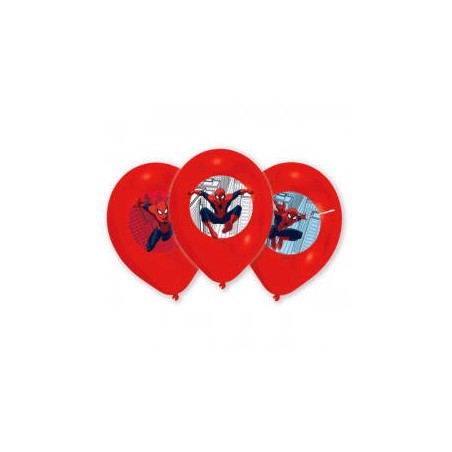 PALLONCINI LATTICE 27cm SPIDERMAN 6pz