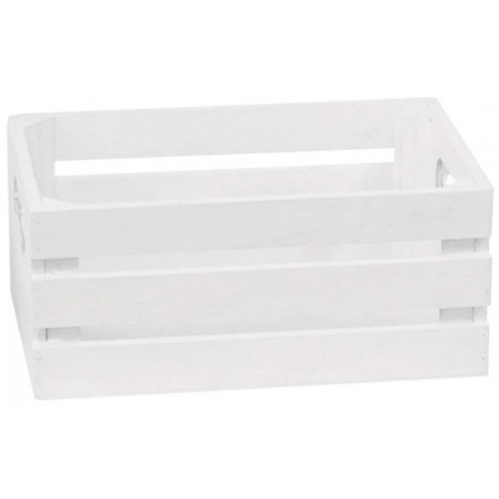CASSETTA LEGNO BIANCA 23x15x10cm CASL2657