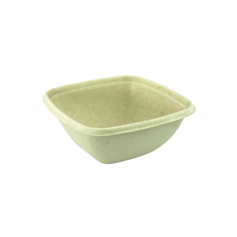INSALATIERA POLPA QUADRATA 375ml 13,2x13,2x4,5 BIO COMPOSTABILE 50pz