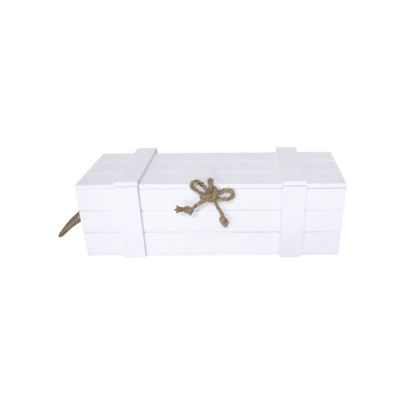 SCATOLA LEGNO BOTTIGLIA MAGNUM BIANCA 41x12,5x12,5 CASL2510