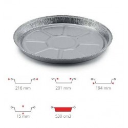 TEGLIA ALLUMINIO TONDA C5G 100pz CONTITAL