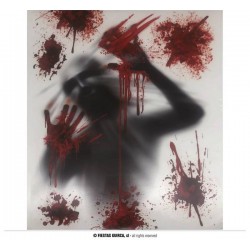 DECORAZIONI FINESTRA SANGUINOLENTA 30x40cm