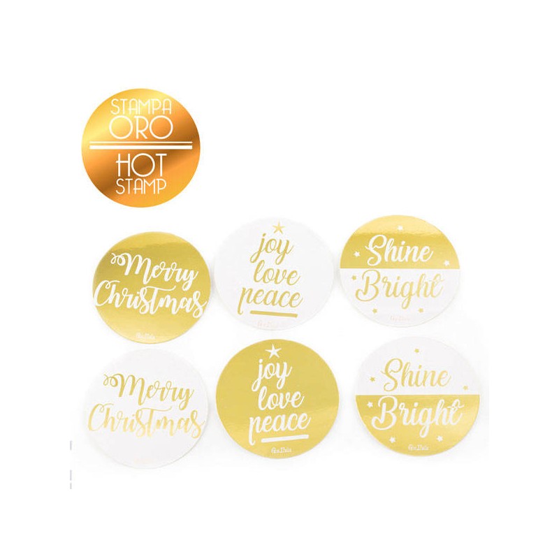 SOTTOBICCHIERI ORO SCRITTE BIANCHE ø8,5 6pz