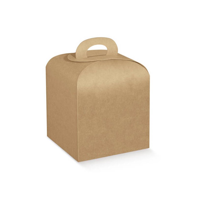 SCATOLA PANETTONE 10x10x10cm AVANA