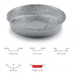 TEGLIA ALLUMINIO TONDA C3G 100pz CONTITAL