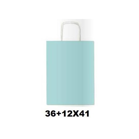 BORSA CARTA COLOR MIS.36+12x41cm AZZURRO PASTELLO 307B