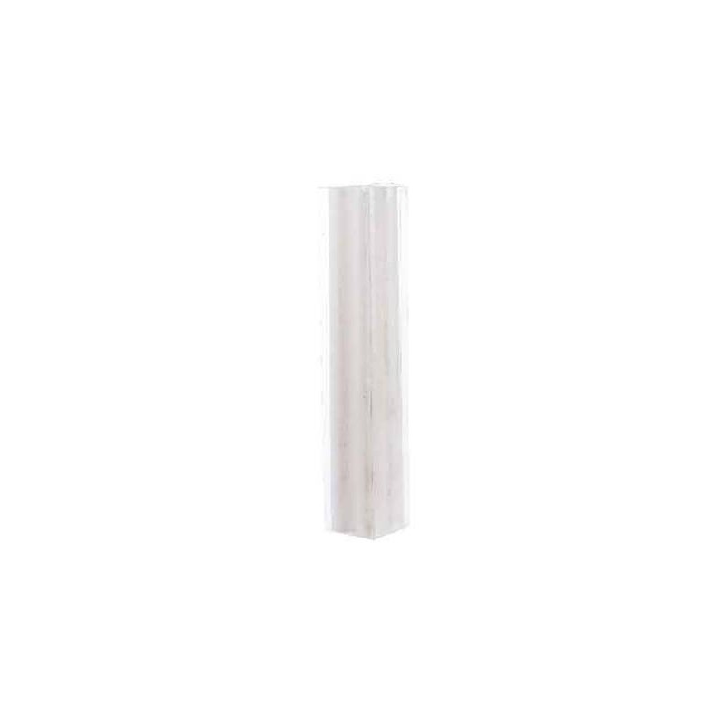 CANDELE STELO METALLIC ø2,2x25cm 4pz BIANCO