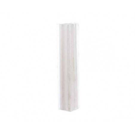 CANDELE STELO METALLIC ø2,2x25cm 4pz BIANCO
