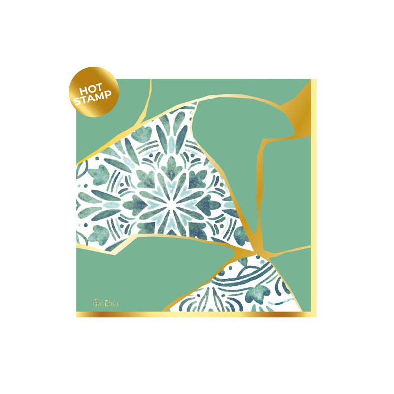 TOVAGLIOLI 33x33 KINTSUGI GIALLO/VERDE 3V 16pz