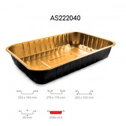 TEGLIA ECLIPSE ORO/NERO 6PRZ 50pz AS222040