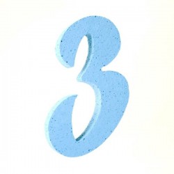 NUMERO POLISTIROLO PASTELLO mm120x90 3 CELESTE