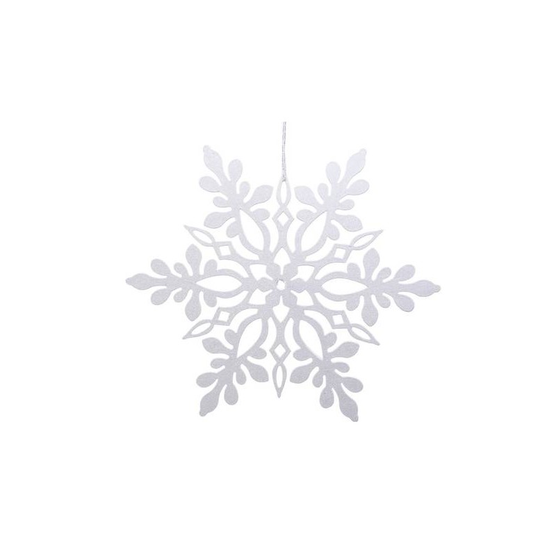 FIOCCO DI NEVE DA GLITTER 38x30cm BIANCO