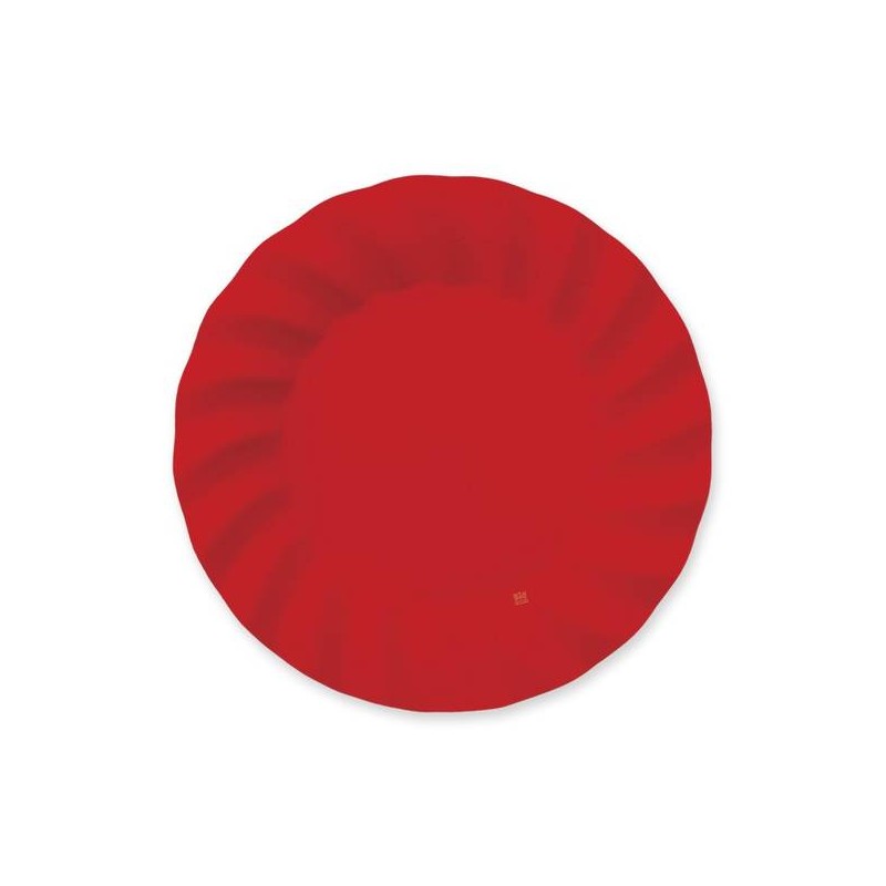 PIATTI PIANI WAVY RED OPACO 25cm 8pz