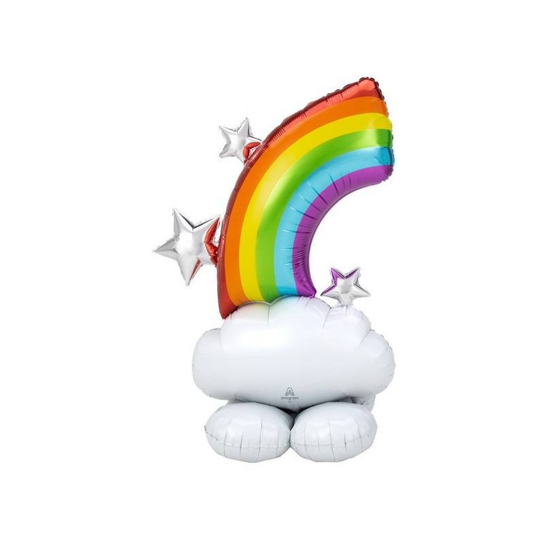PALLONE MYLAR STAND AIR ARCOBALENO 91x132cm - SI GONFIA AD ARIA