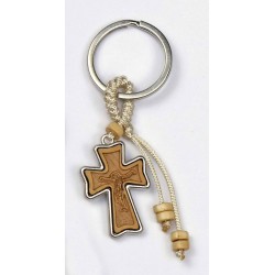 PORTACHIAVI CROCE LEGNO E METALLO