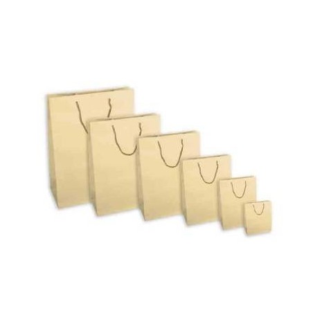 SHOPPER IN CARTA PLASTIFICATA OPACA 36x12x41cm AVORIO