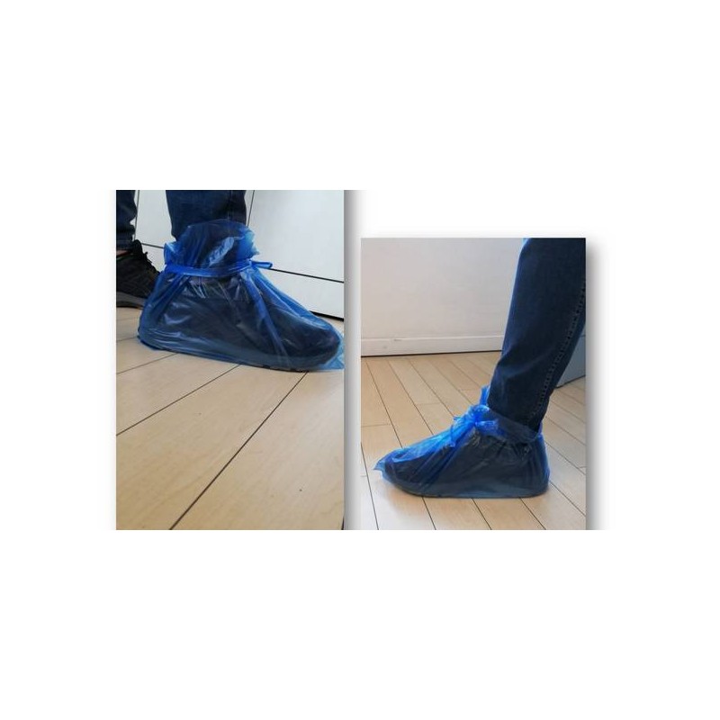 COPRISCARPE LDPE 41x32 C/LACCIO A ROTOLO BLU 10pz D.P.I. I cat