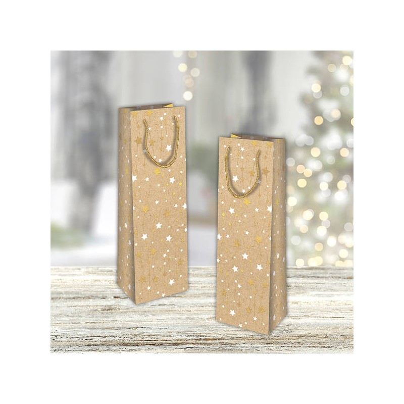 SHOPPER AVANA WOOD CHRISTMAS BOTTIGLIA 12+9x39cm ASS.