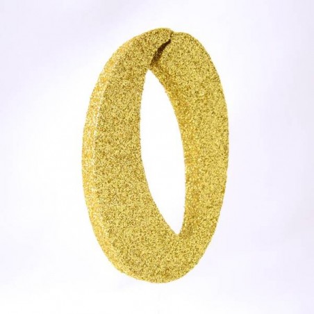 NUMERO POLISTIROLO GLITTER mm120x90 0 ORO