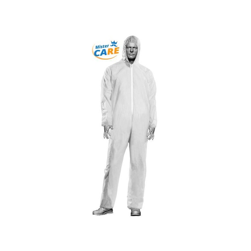 Mr.Care - TUTA in PP EVO 40 CON CAPPUCCIO BIANCA TG.L 1pz