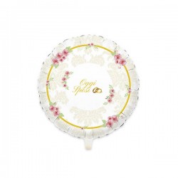 PALLONE MYLAR TONDO 60cm ROMANTIC WEDDING 24''