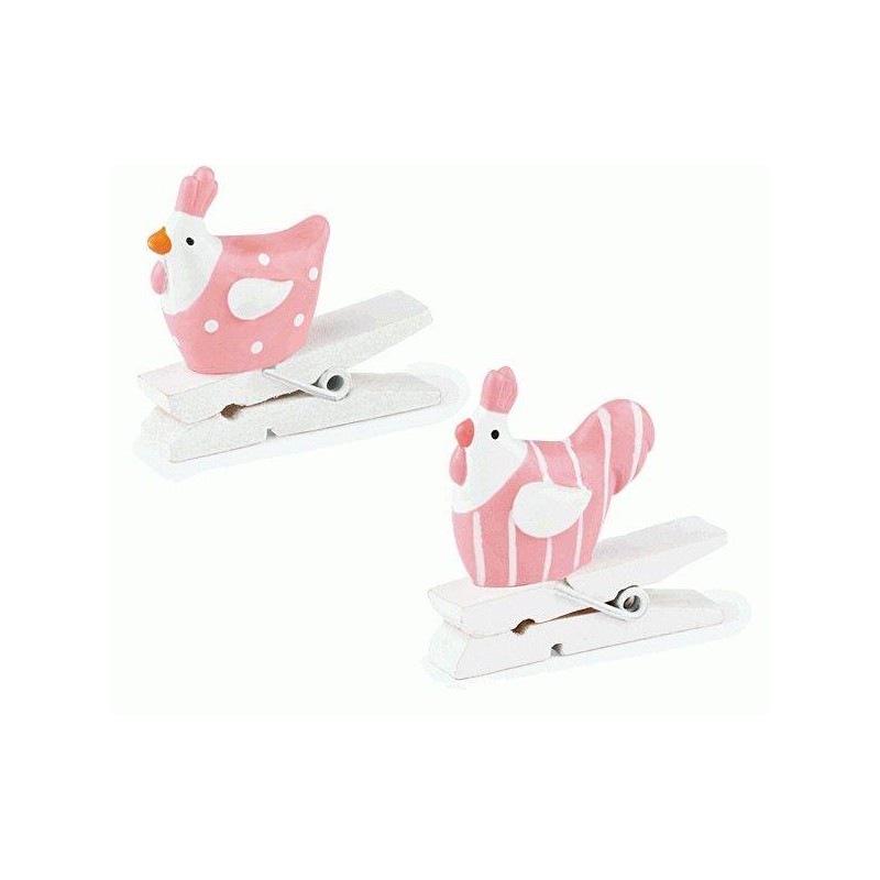 MOLLETTE GALLINA ROSA/BIANCA 10pz