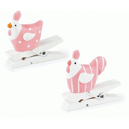 MOLLETTE GALLINA ROSA/BIANCA 10pz