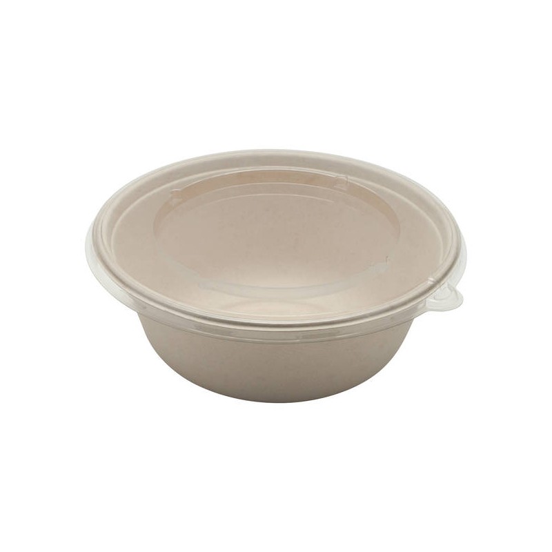 INSALATIERA POLPA TONDA 1500ml ø21x8h BIO COMPOSTABILE 75pz