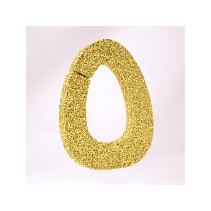 LETTERA POLISTIROLO GLITTER ORO mm120x90 O