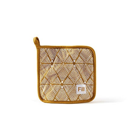 PRESINA IN COTONE coll.PIUMA 18x18cm SENAPE