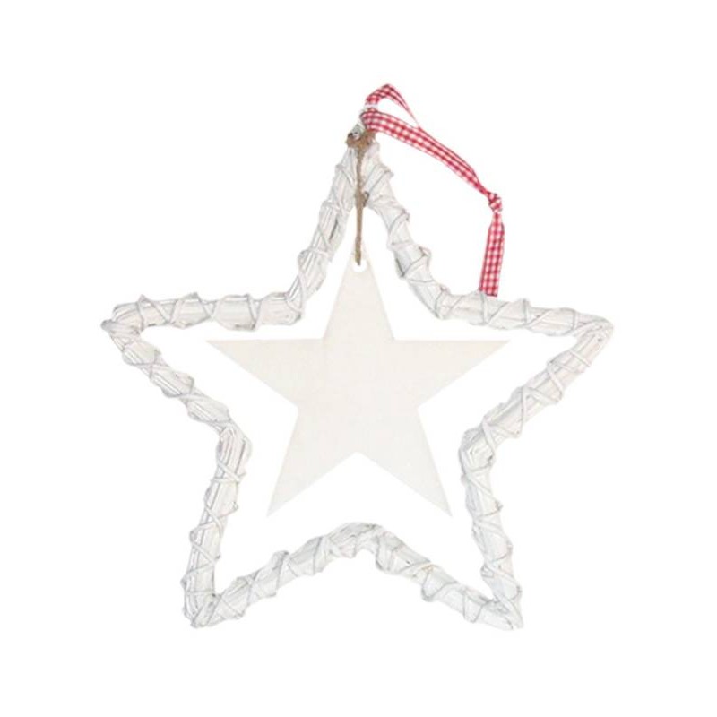 STELLA VIMINI BIANCA C/PENDENTE 15x15 DEC02282